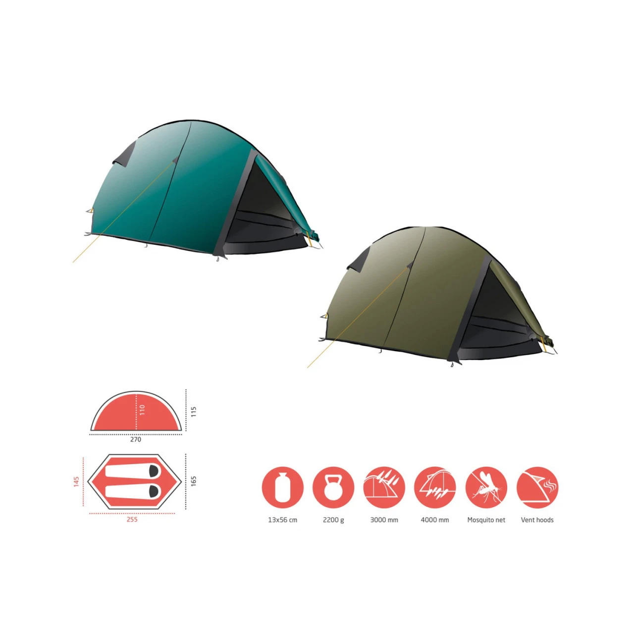 Grand Canyon Cardova 1 Trekkingzelt 4 Grand Canyon Cardova 1 Trekkingzelt – Bild 2