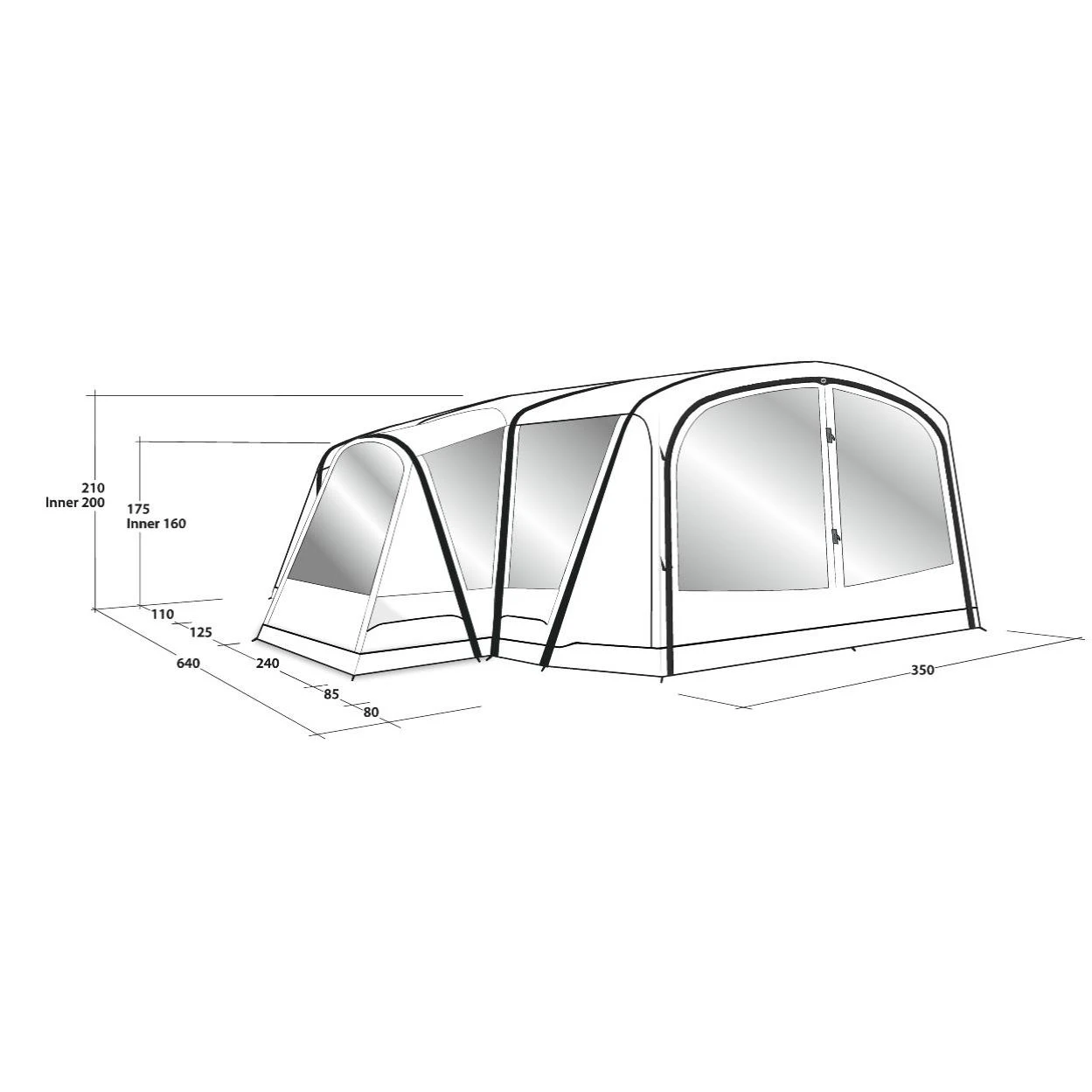 Outwell Oakdale 5PA Familienzelt 7 Outwell Oakdale 5PA Familienzelt – Bild 5