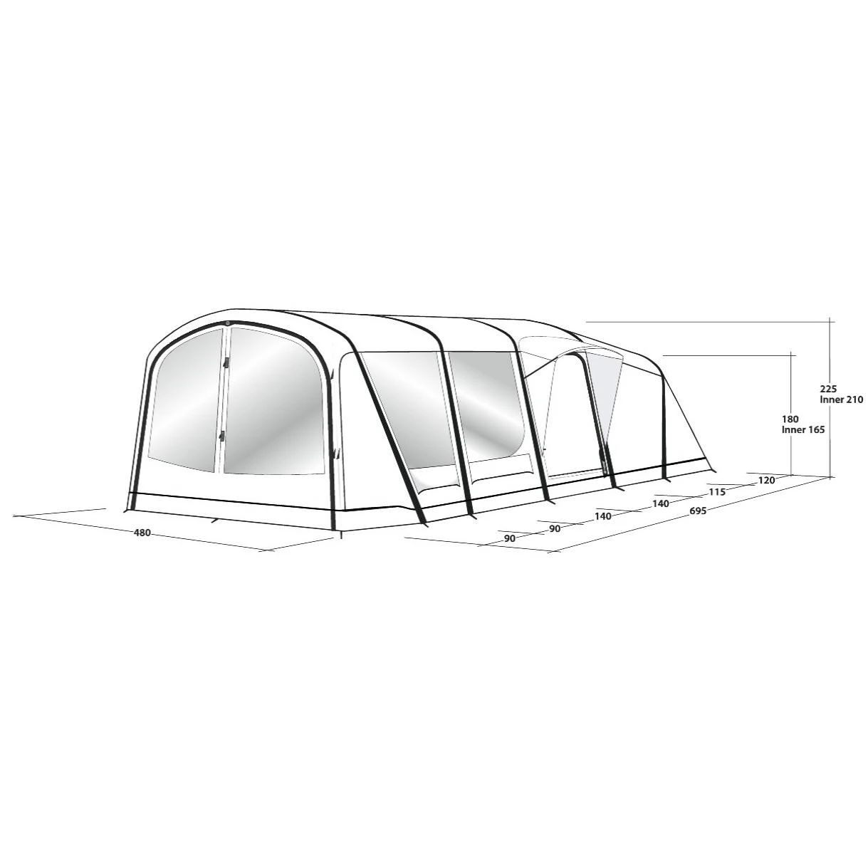 Outwell Sundale 7PA Familienzelt 7 Outwell Sundale 7PA Familienzelt – Bild 5