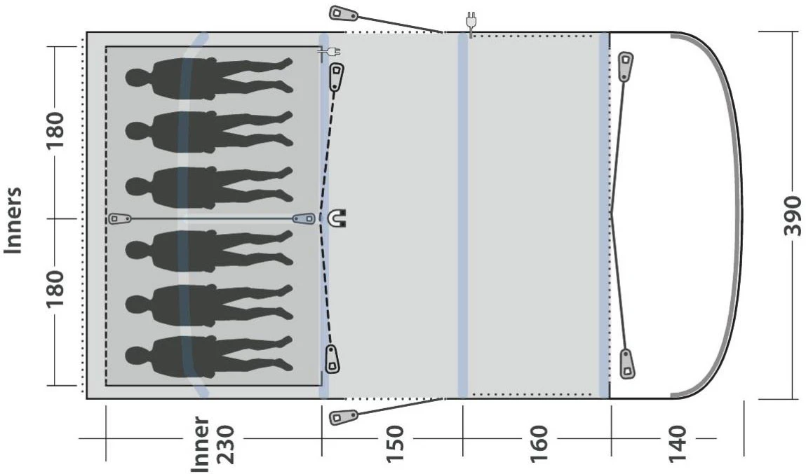 Outwell Hayward Lake 6ATC Familienzelt (Modell 2022) 4 Outwell Hayward Lake 6ATC Familienzelt (Modell 2022) – Bild 2