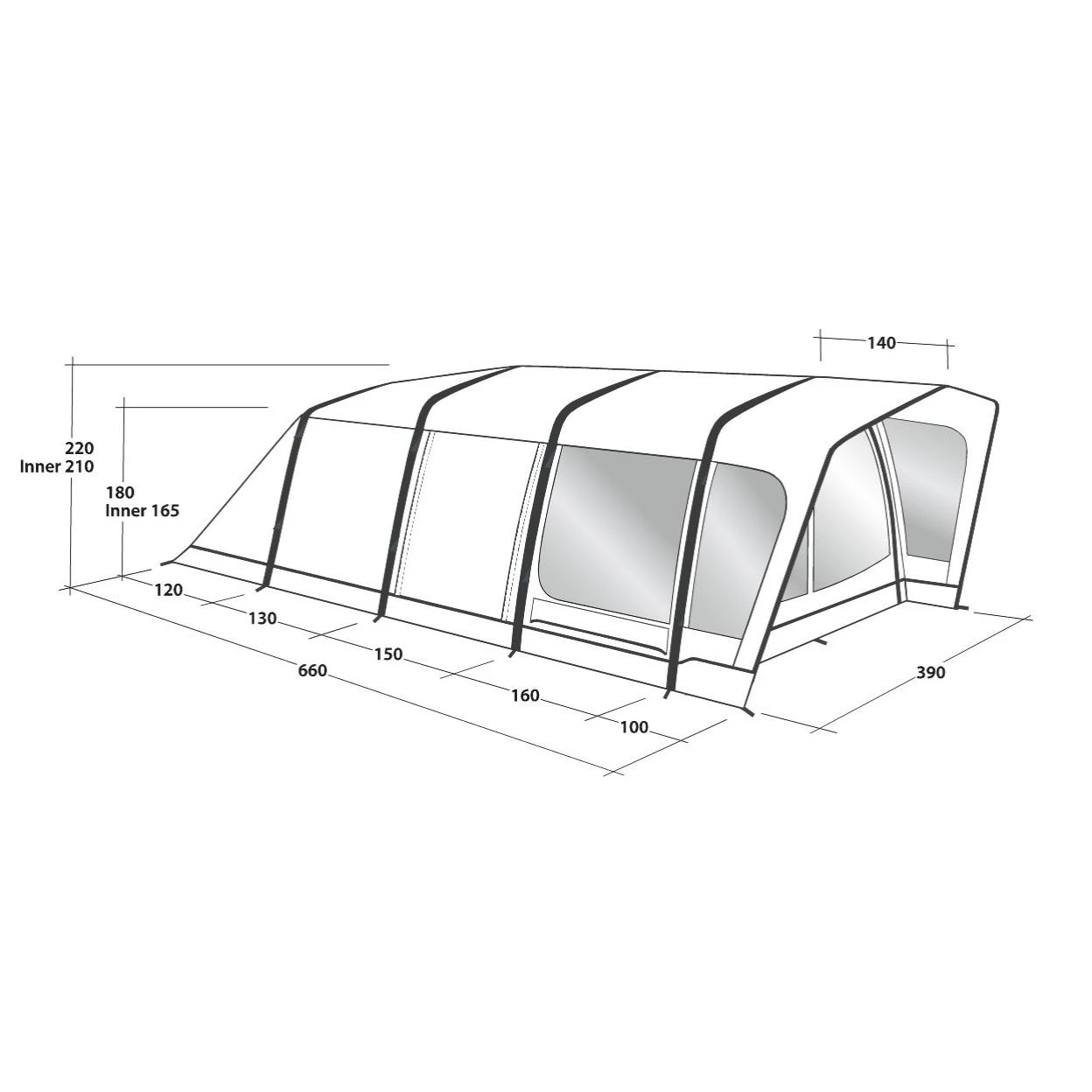 Outwell Hayward Lake 6ATC Familienzelt (Modell 2022) 7 Outwell Hayward Lake 6ATC Familienzelt (Modell 2022) – Bild 5