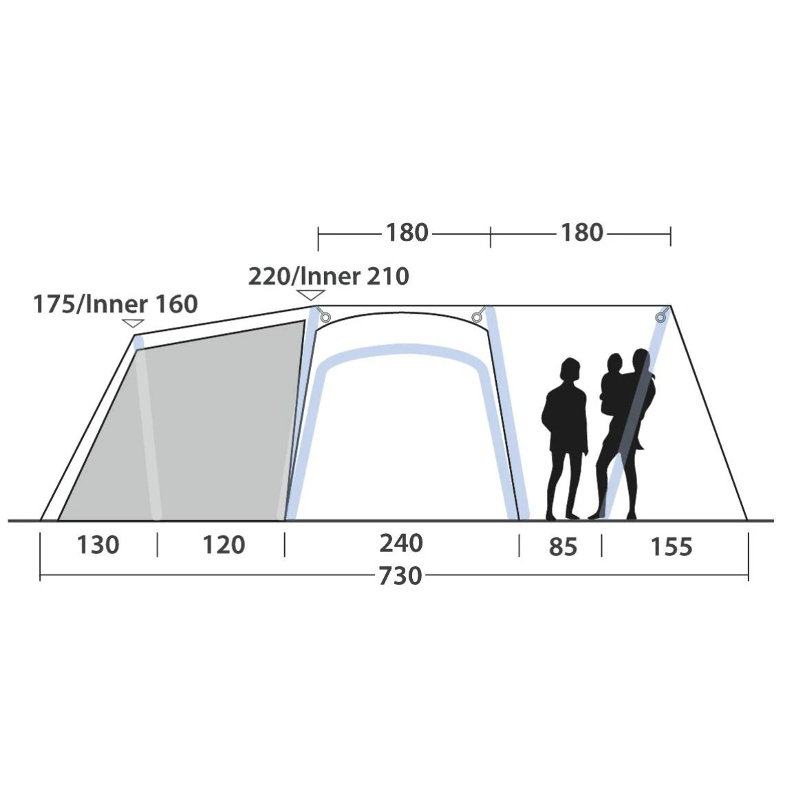Outwell Mountain Lake 5ATC Familienzelt 5 Outwell Mountain Lake 5ATC Familienzelt – Bild 3