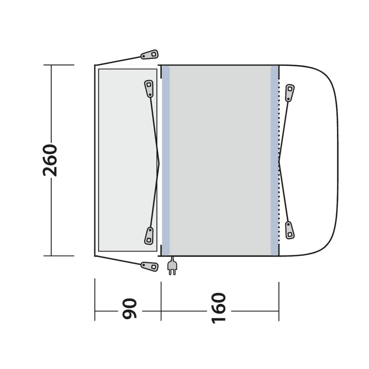 Outwell Newburg 160 Air Busvorzelt 4 Outwell Newburg 160 Air Busvorzelt – Bild 2