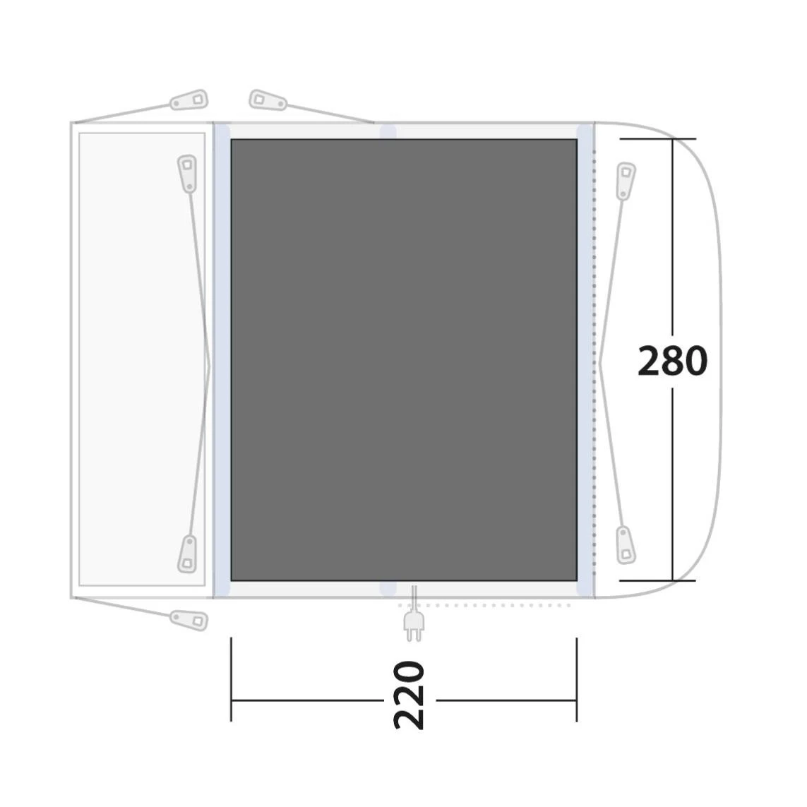 Outwell Footprint Newburg 240 Vorzeltunterlage 4 Outwell Footprint Newburg 240 Vorzeltunterlage – Bild 2