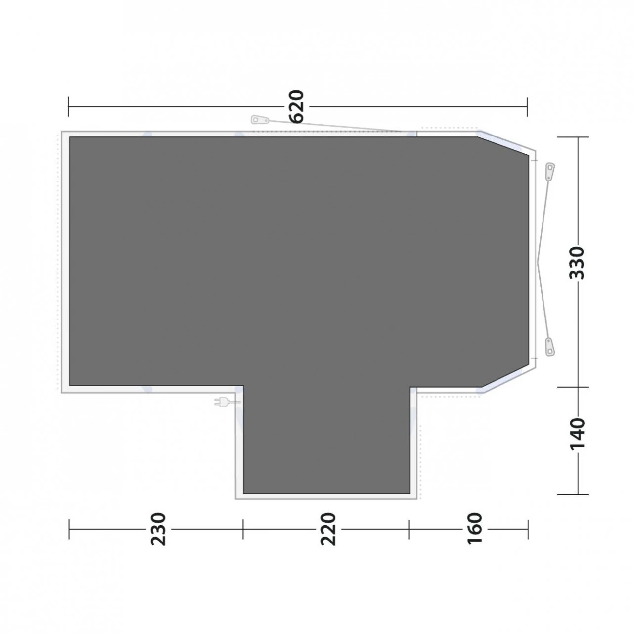 Outwell Footprint Oakdale 5PA Hochklappbare Zeltunterlage 4 Outwell Footprint Oakdale 5PA Hochklappbare Zeltunterlage – Bild 2