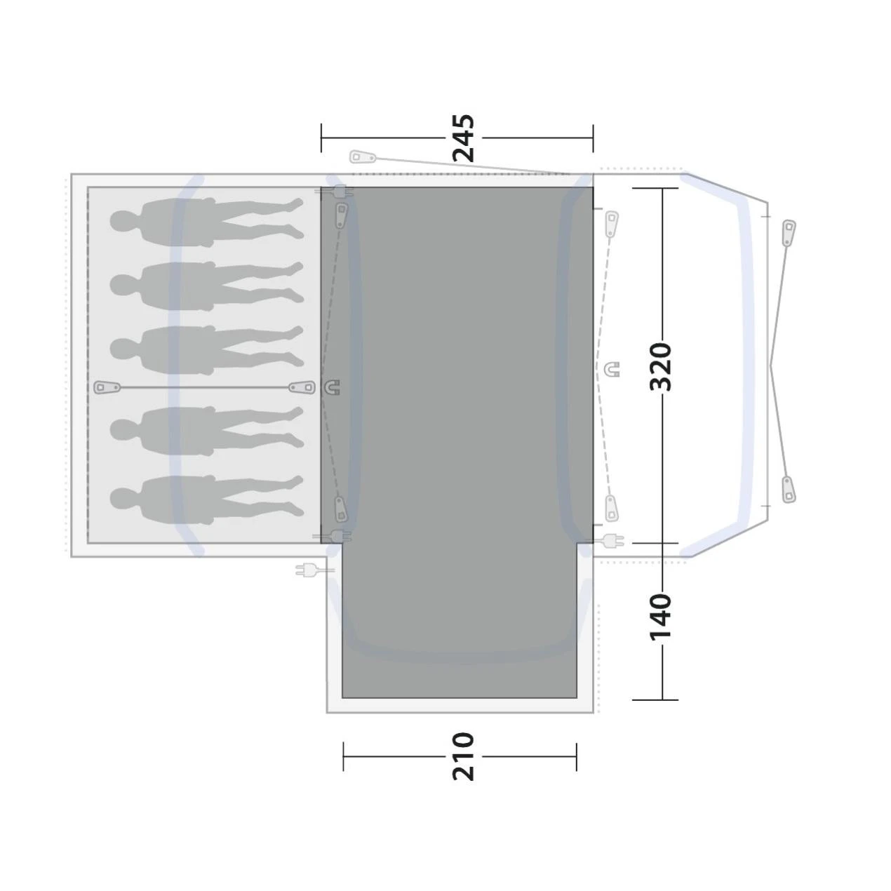 Outwell Flat Woven Carpet Oakdale 5PA Zeltteppich 4 Outwell Flat Woven Carpet Oakdale 5PA Zeltteppich – Bild 2