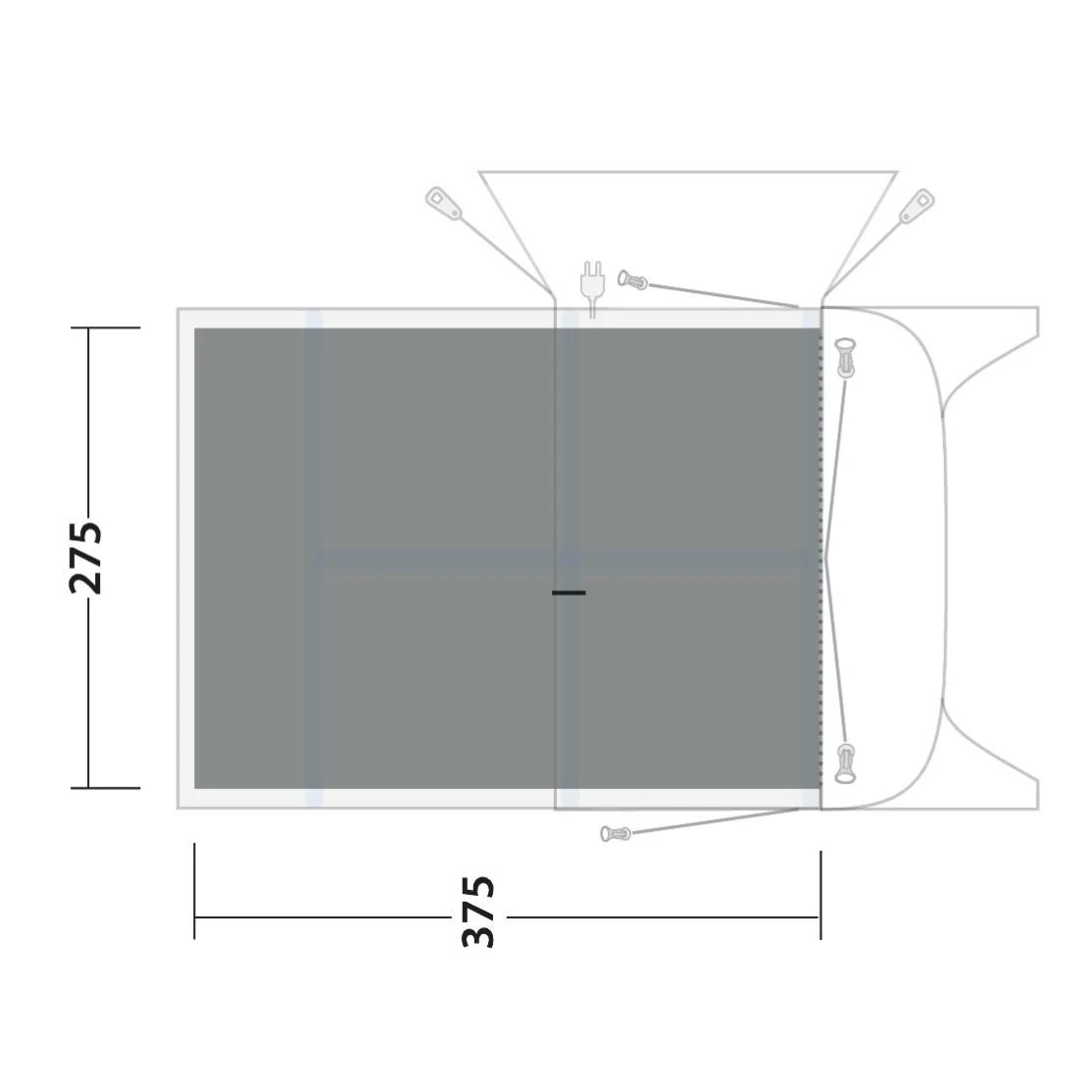 Outwell Flat Woven Carpet Blossburg 380 Vorzeltteppich 4 Outwell Flat Woven Carpet Blossburg 380 Vorzeltteppich – Bild 2