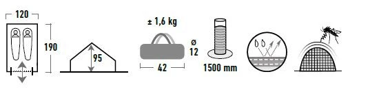 High Peak Minipack Campingzelt 4 High Peak Minipack Campingzelt – Bild 2