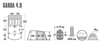 High Peak Garda 4.0 Familienzelt 4 High Peak Garda 4.0 Familienzelt – Bild 2
