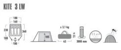 High Peak Kite 3 LW Campingzelt -Camping-ausrüstung Verkaufsgeschäft 7022469 1280x1280
