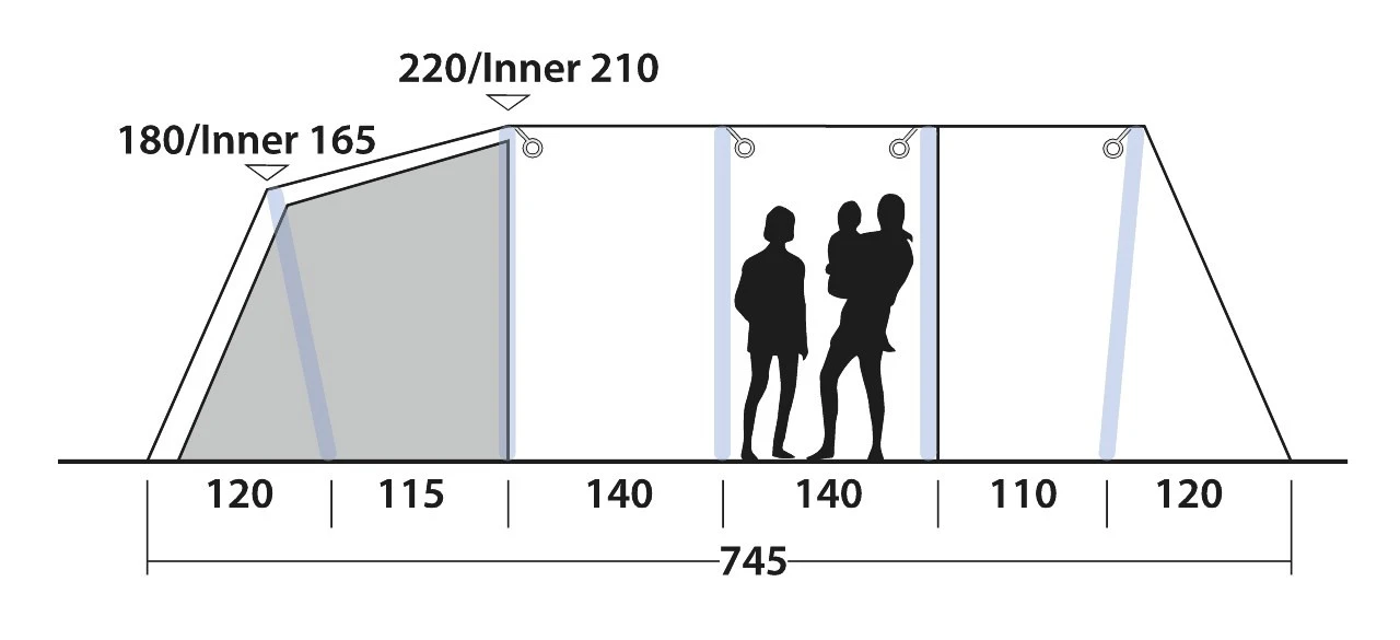 Outwell Queensdale 8PA Familienzelt 6 Outwell Queensdale 8PA Familienzelt – Bild 4
