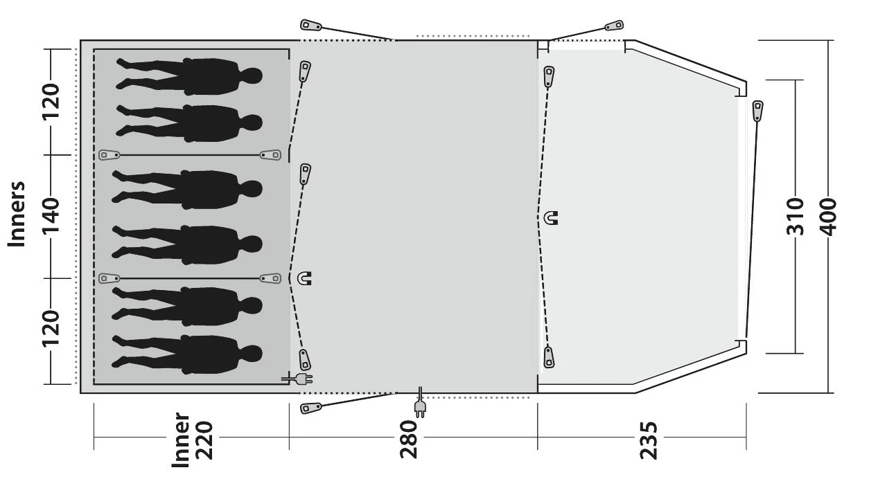 Outwell Yosemite Lake 6TC Familienzelt 5 Outwell Yosemite Lake 6TC Familienzelt – Bild 3