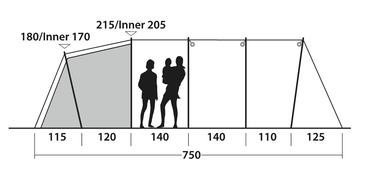 Outwell Yosemite Lake 6TC Familienzelt 6 Outwell Yosemite Lake 6TC Familienzelt – Bild 4