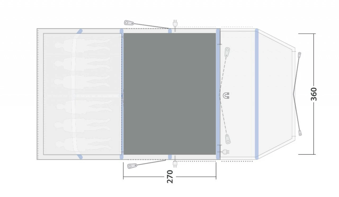 Outwell Flat Woven Carpet Wood Lake 6ATC Zeltteppich 4 Outwell Flat Woven Carpet Wood Lake 6ATC Zeltteppich – Bild 2
