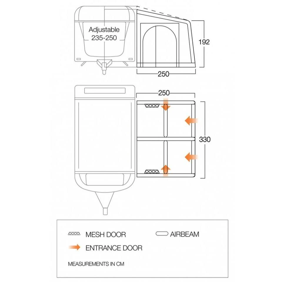 Vango Balletto Air 330 Elements ProShield Wohnwagenvorzelt 4 Vango Balletto Air 330 Elements ProShield Wohnwagenvorzelt – Bild 2