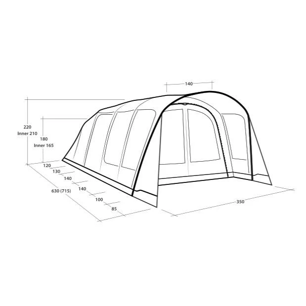 Outwell Hayward Lake 5ATC Familienzelt 4 Outwell Hayward Lake 5ATC Familienzelt – Bild 2