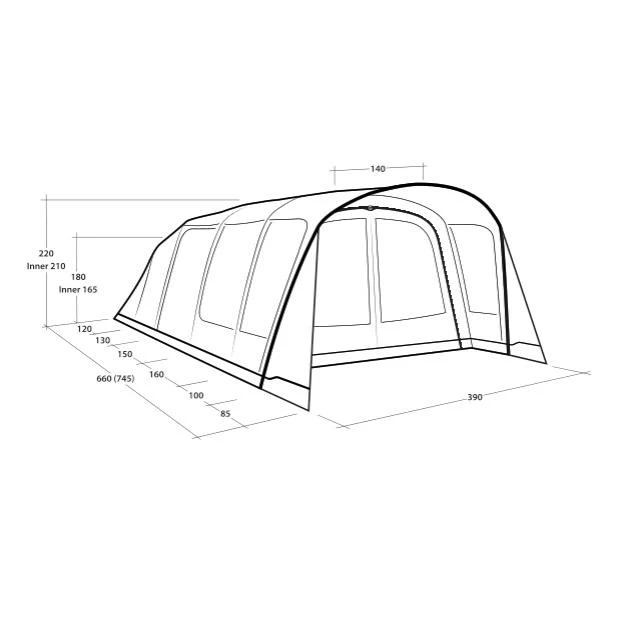 Outwell Hayward Lake 6ATC Familienzelt 4 Outwell Hayward Lake 6ATC Familienzelt – Bild 2