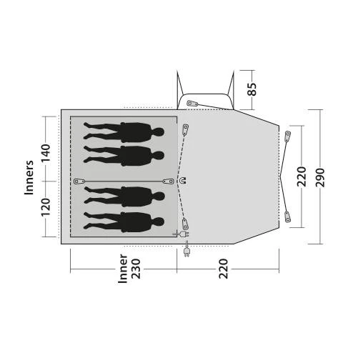 Outwell Nevada 4PE Familienzelt 5 Outwell Nevada 4PE Familienzelt – Bild 3