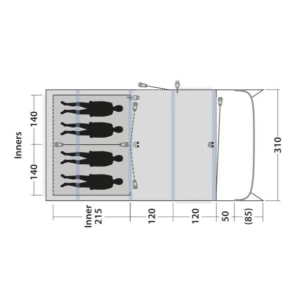 Outwell Avondale 4PA Familienzelt 5 Outwell Avondale 4PA Familienzelt – Bild 3