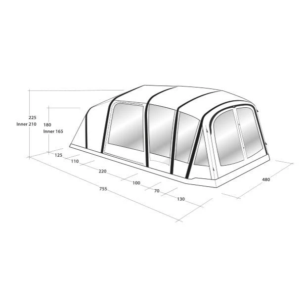 Outwell Jacksondale 7PA Familienzelt 4 Outwell Jacksondale 7PA Familienzelt – Bild 2