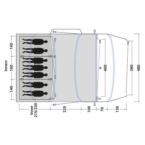 Outwell Jacksondale 7PA Familienzelt 5 Outwell Jacksondale 7PA Familienzelt – Bild 3
