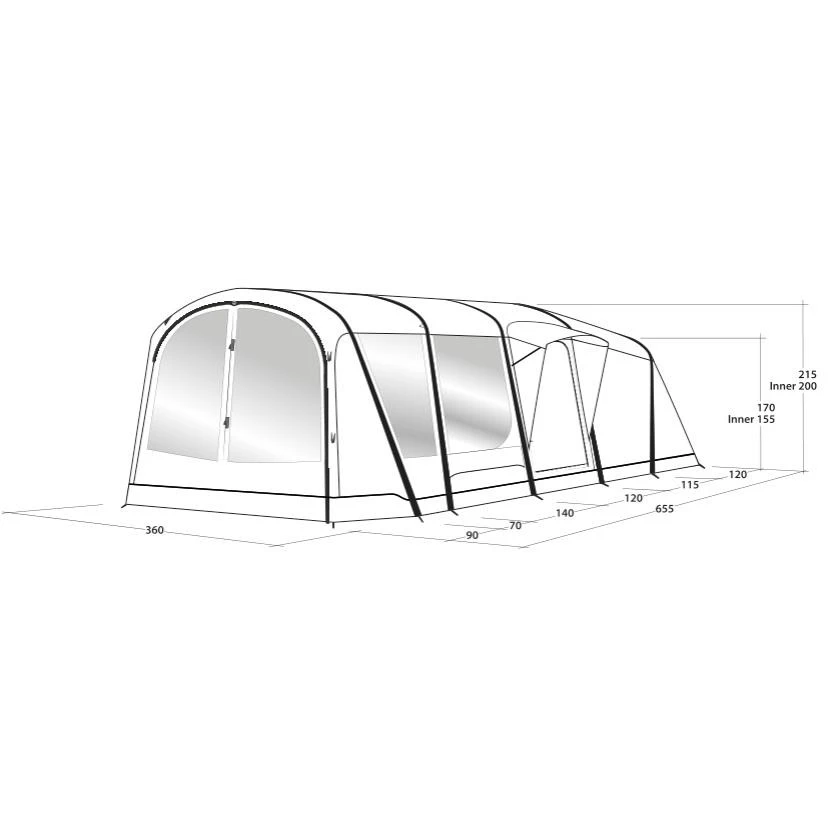 Outwell Sundale 5PA Familienzelt 4 Outwell Sundale 5PA Familienzelt – Bild 2