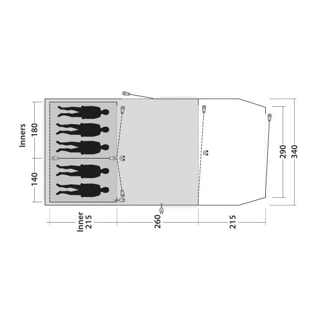 Outwell Westwood 5 Familienzelt 5 Outwell Westwood 5 Familienzelt – Bild 3