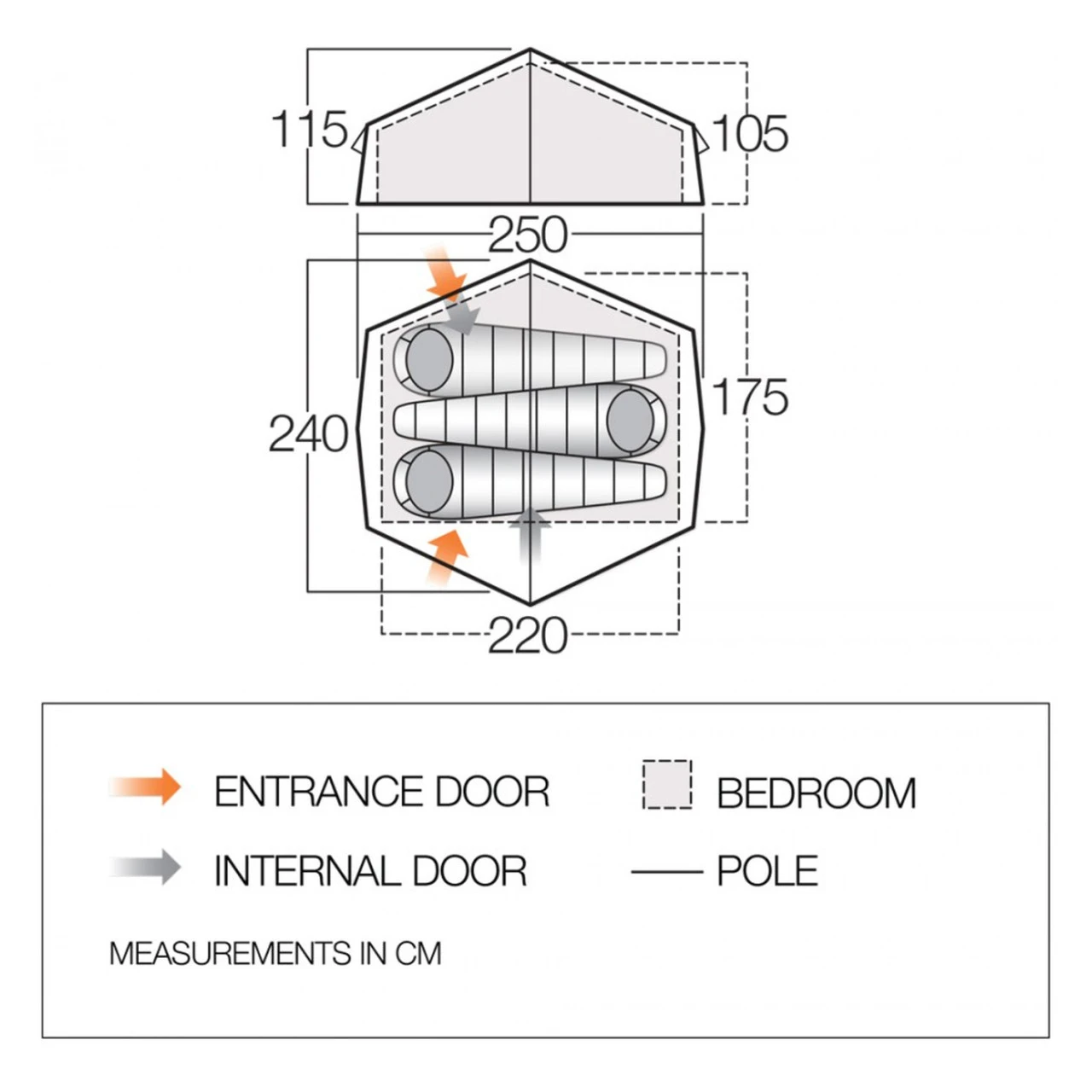 Vango Nevis 300 Trekkingzelt 4 Vango Nevis 300 Trekkingzelt – Bild 2