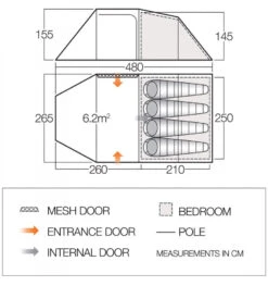 Vango Beta 450XL CLR Campingzelt -Camping-ausrüstung Verkaufsgeschäft 8057262 1280x1280