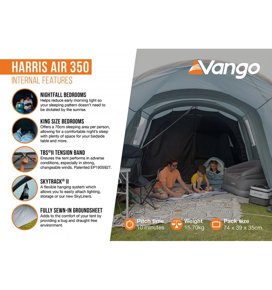 Vango Harris Air 350 Familienzelt 7 Vango Harris Air 350 Familienzelt – Bild 5