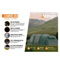 Vango Lismore 450 Package Familienzelt -Camping-ausrüstung Verkaufsgeschäft 8057435 1280x1280
