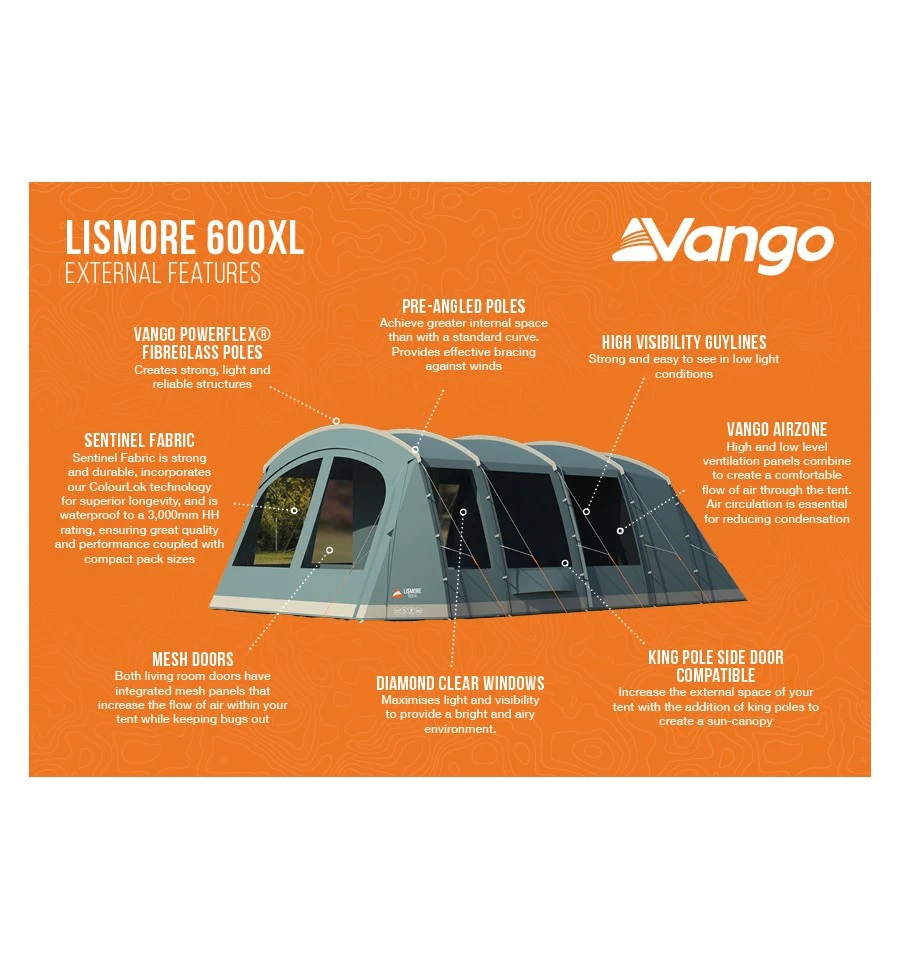 Vango Lismore 600XL Package Familienzelt 5 Vango Lismore 600XL Package Familienzelt – Bild 3