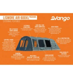 Vango Lismore Air 600XL Package Familienzelt -Camping-ausrüstung Verkaufsgeschäft 8057460 1280x1280