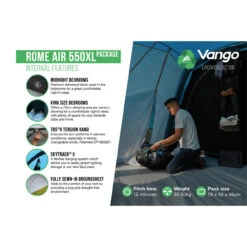 Vango Rome Air 550XL Package Familienzelt -Camping-ausrüstung Verkaufsgeschäft 8061031 1280x1280