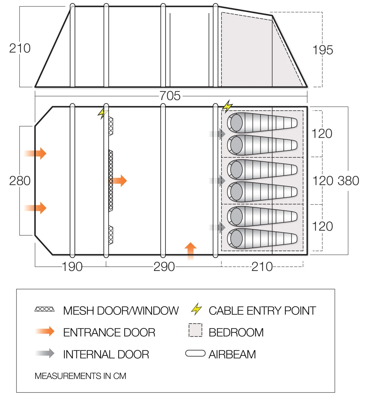 Vango Joro Air 600XL Sentinel Eco Dura Package Familienzelt 4 Vango Joro Air 600XL Sentinel Eco Dura Package Familienzelt – Bild 2