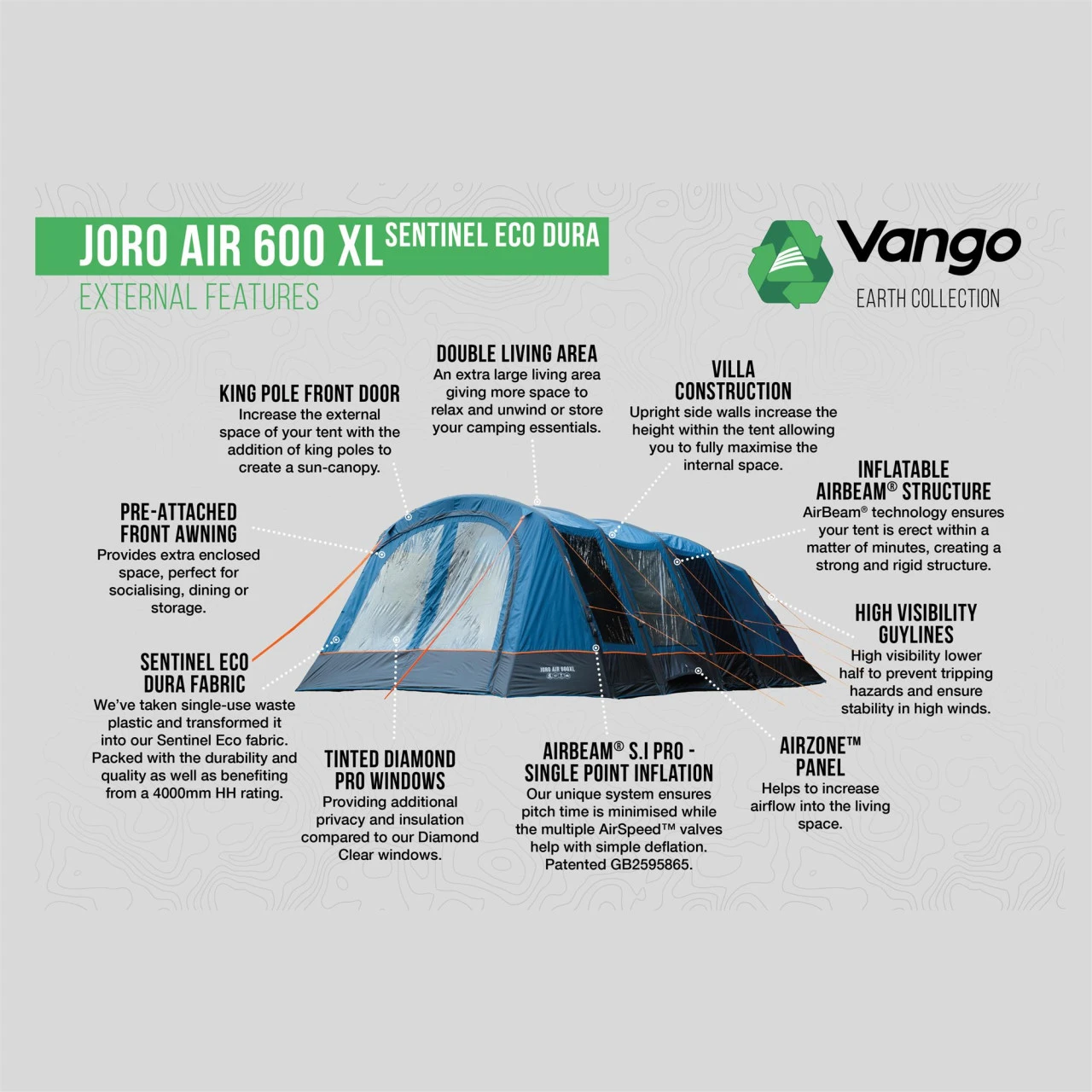 Vango Joro Air 600XL Sentinel Eco Dura Package Familienzelt 17 Vango Joro Air 600XL Sentinel Eco Dura Package Familienzelt – Bild 15