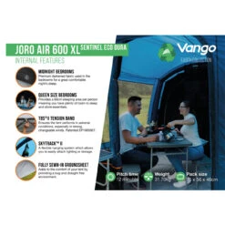 Vango Joro Air 600XL Sentinel Eco Dura Package Familienzelt 34 Vango Joro Air 600XL Sentinel Eco Dura Package Familienzelt -Camping-ausrüstung Verkaufsgeschäft 8061052 1280x1280