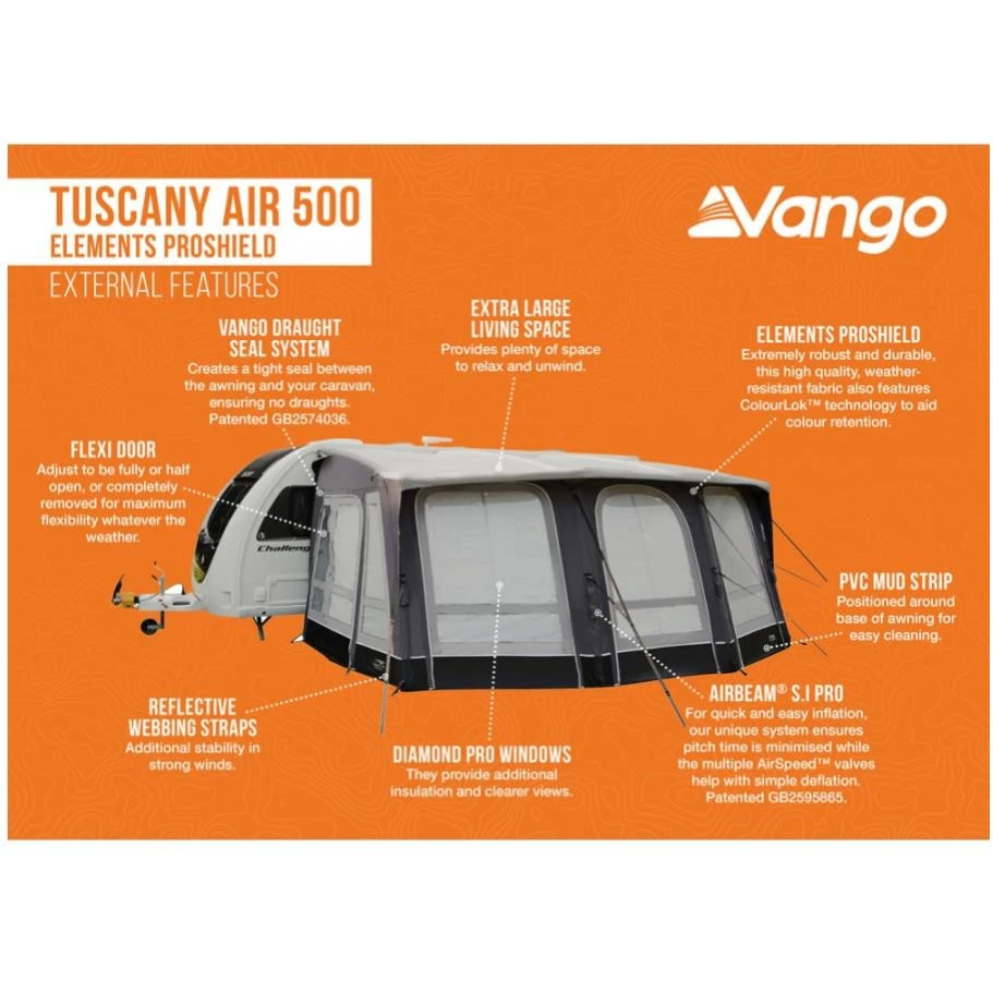 Vango Tuscany Air 500 Elements ProShield Wohnwagenvorzelt 6 Vango Tuscany Air 500 Elements ProShield Wohnwagenvorzelt – Bild 4