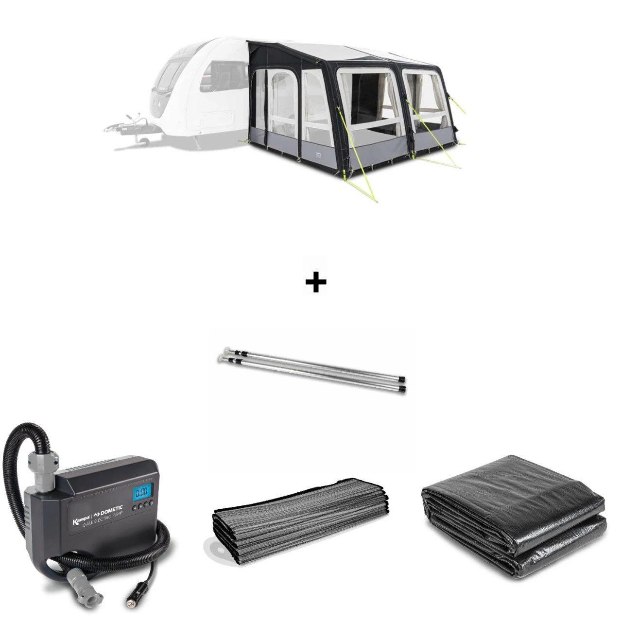 Dometic SET Grande AIR Pro 390 S Inkl. Teppich, Unterlage, Andruckstangenset Und Elektrischer Pumpe 3 Dometic SET Grande AIR Pro 390 S Inkl. Teppich, Unterlage, Andruckstangenset Und Elektrischer Pumpe