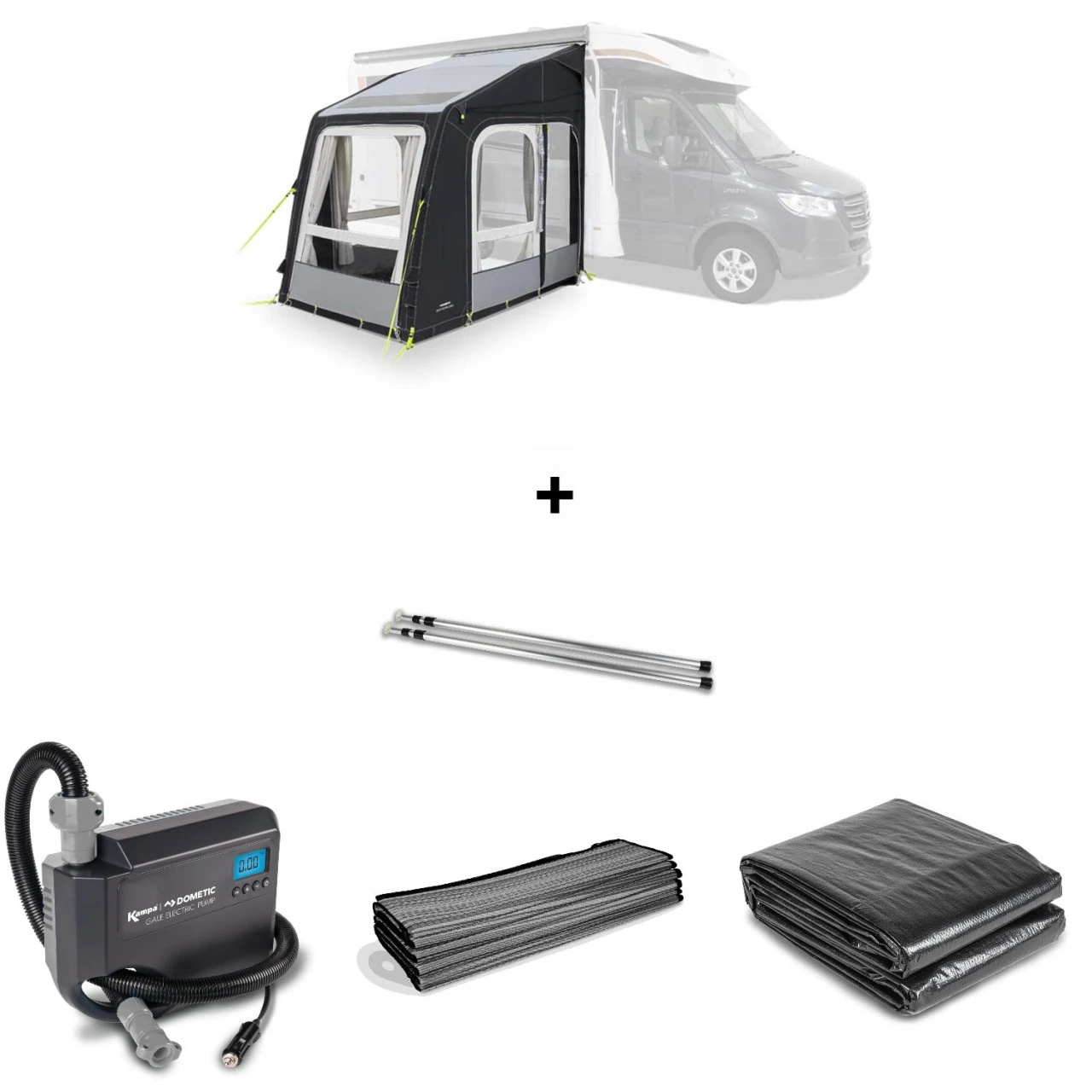 Dometic SET Rally AIR Pro 200 S Inkl. Teppich, Unterlage, Andruckstangenset Und Elektrischer Pumpe 3 Dometic SET Rally AIR Pro 200 S Inkl. Teppich, Unterlage, Andruckstangenset Und Elektrischer Pumpe