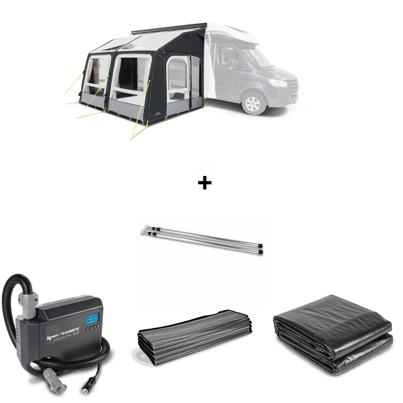 Dometic SET Rally AIR Pro 390 S Inkl. Teppich, Unterlage, Andruckstangenset Und Elektrischer Pumpe 3 Dometic SET Rally AIR Pro 390 S Inkl. Teppich, Unterlage, Andruckstangenset Und Elektrischer Pumpe