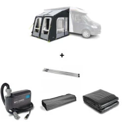 Dometic SET Rally AIR Pro 260 S Inkl. Teppich, Unterlage, Andruckstangenset Und Elektrischer Pumpe