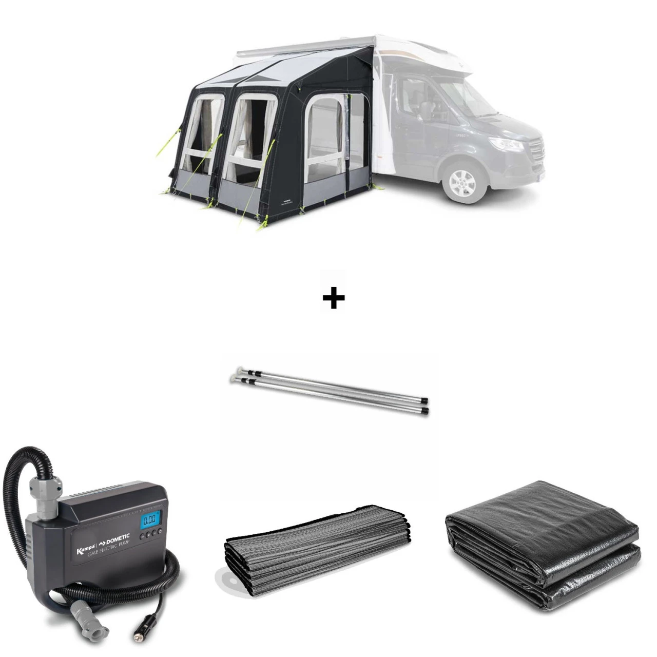 Dometic SET Rally AIR Pro 260 S Inkl. Teppich, Unterlage, Andruckstangenset Und Elektrischer Pumpe 3 Dometic SET Rally AIR Pro 260 S Inkl. Teppich, Unterlage, Andruckstangenset Und Elektrischer Pumpe