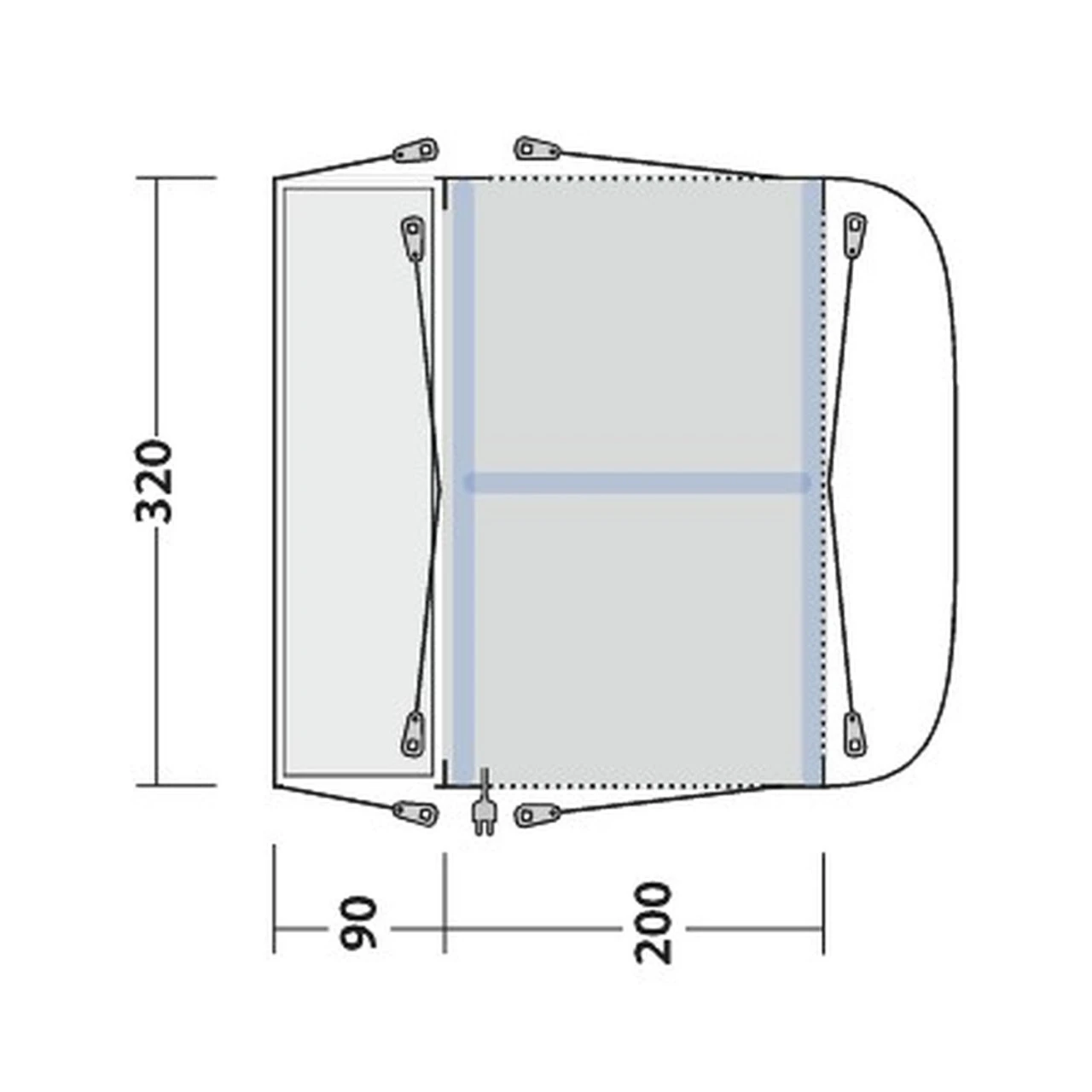 Outwell SET Parkville 200SA Inkl. ONS Lichtsystem 4 Outwell SET Parkville 200SA Inkl. ONS Lichtsystem – Bild 2